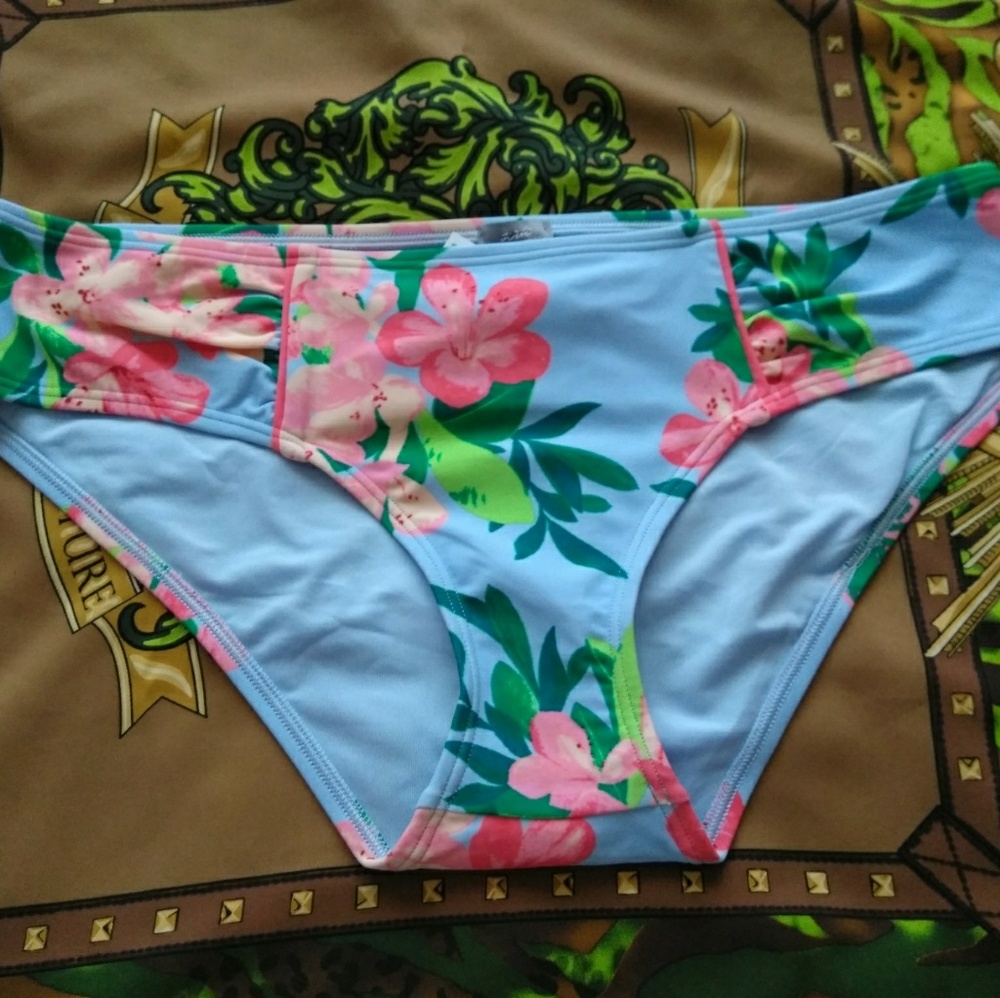 NWT Aerie Floral Print Bikini Bottoms